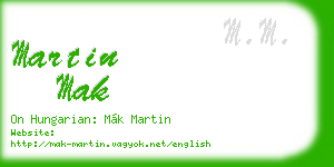martin mak business card